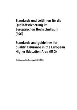 Standards und Leitlinien für die Qualitätssicherung im
