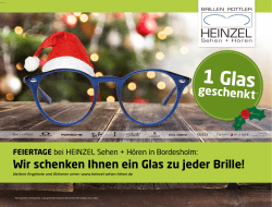 1 Glas geschenkt - Brillen Rottler Heinzel