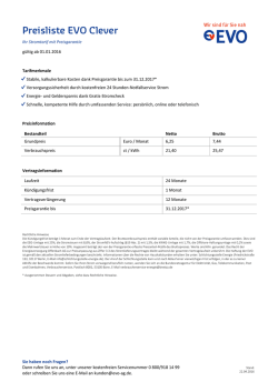 Preisblatt