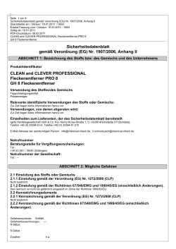 Sicherheitsdatenblatt gem&auml;&szlig; Verordnung (EG) Nr. 1907/2006