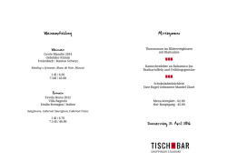 Donnerstag, 21. April 2016