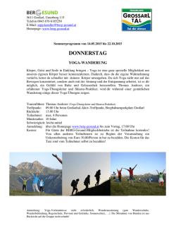 Donnerstag: Yoga
