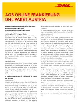 agb online frankierung dhl paket austria