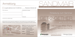 Einladung als PDF-Download - Sandmair Zahntechnik GmbH
