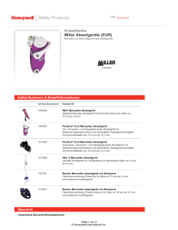 Miller Abseilgeräte (EUR) - Honeywell Safety Products