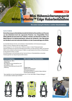Mini Höhensicherungsgerät Miller Turbolite™ Edge Hubarbeitsbühne