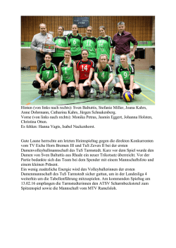 Hinten (von links nach rechts): Sven Baltuttis, Stefanie Miller, Joana