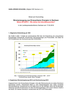 Erneuerbaren Energien in Sachsen – Anteil am Stromverbrauch