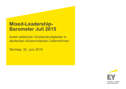 Mixed-Leadership-Barometer - Juli 2015
