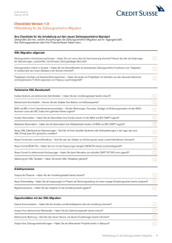 Checkliste PDF - Credit Suisse