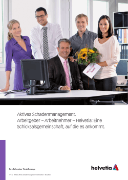 Aktives Schadenmanagement - Broschüre
