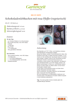 Schokoladenlebkuchen mit rosa Pfeffer (vegetarisch)