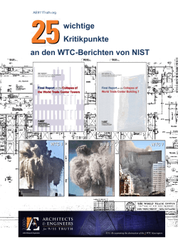 wichtige Kritikpunkte an den WTC-Berichten von NIST