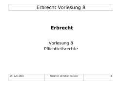 Erbrecht Vorlesung 8