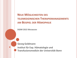 Neue Möglichkeiten des telemedizinischen