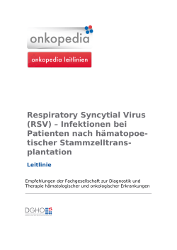 Respiratory Syncytial Virus (RSV) Infektionen bei Patienten nach h