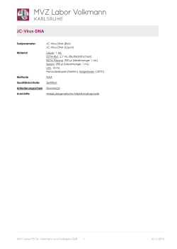 JC-Virus-DNA - MVZ Labor PD Dr. Volkmann und Kollegen