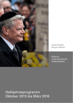 Halbjahresprogramm Oktober 2015 bis M&auml;rz 2016