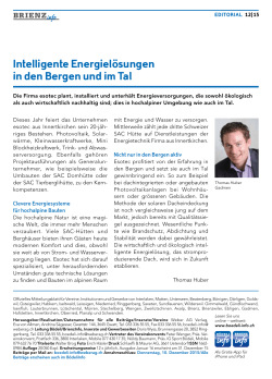 Intelligente Energiel&ouml;sungen in den Bergen und im Tal