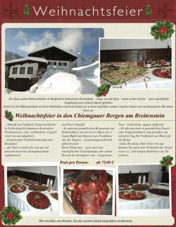 Weihnachtsfeier in den Chiemgauer Bergen am Breitenstein