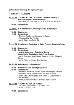 Gottesdienst-Ordnung St. &Auml;gidius Bergen v. 03.04.2016 &ndash; 17.04