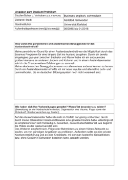 Business Englisch/ Schwedisch, 2015/2016