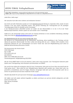 INFO - Hypo Tirol Volleyballteam