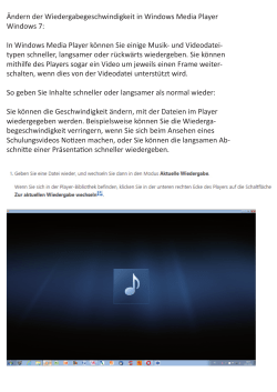Ändern der Wiedergabegeschwindigkeit in Windows Media Player
