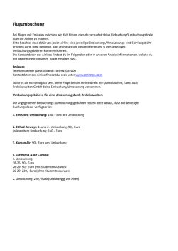 Flugumbuchung - Praktikawelten