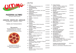 Flyer - Pizzeria Ultimo
