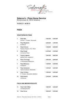 Salerno`s - Pizza Home Service