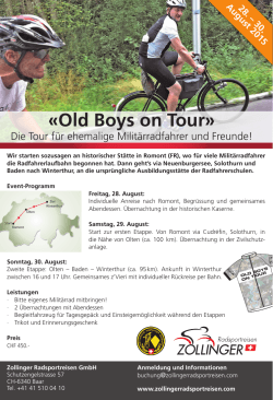 Old Boys on Tour - Zollinger Radsportreisen
