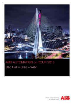 ABB AUTOMATION on TOUR 2015 Bad Hall – Graz – Wien