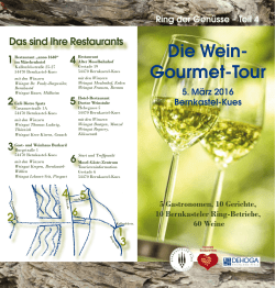 Die Wein- Gourmet-Tour - Bernkastel-Kues