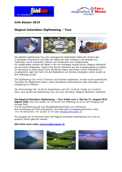 Magical Interlaken Sightseeing – Tour