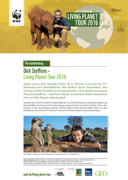 Dirk Steffens &ndash; Living Planet Tour 2016