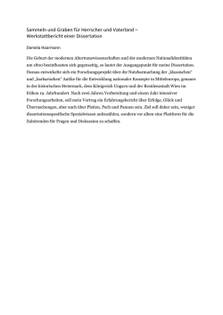 Sammeln und Graben f&uuml;r Herrscher und Vaterland