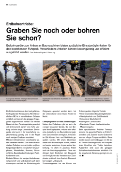 Graben Sie noch oder bohren Sie schon?