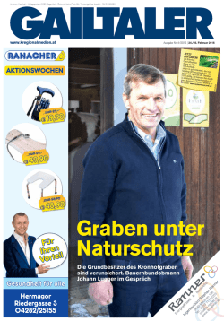 Graben unter Naturschutz - Die K&auml;rntner Regionalmedien