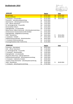 Dorfkalender 2016 - Unna