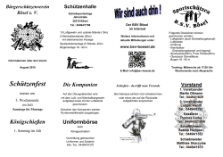 Infobrosch&uuml;re - B&uuml;rgersch&uuml;tzenverein B&ouml;sel