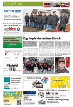 Elgg begeht den Aschermittwoch
