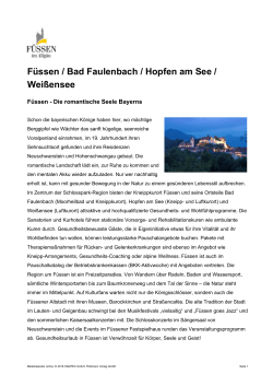 Füssen / Bad Faulenbach / Hopfen am See / Weißensee