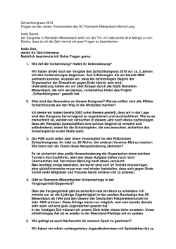 Interview - Pf&auml;lzischer Schachbund