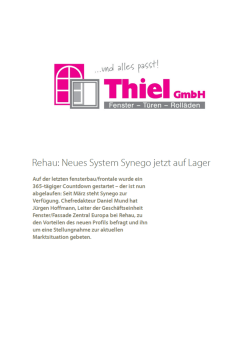 Interview im Fachmagazin Glaswelt