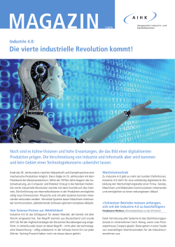 Die vierte industrielle Revolution kommt!