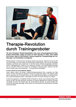 Therapie-Revolution durch Trainingsroboter
