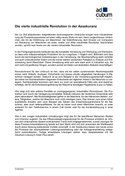 Die vierte industrielle Revolution in der Assekuranz