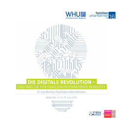Die Digitale Revolution - - Peter May Family Business Consulting