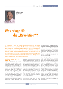 Was bringt HR die „Revolution“? - noch ein HR-Blog